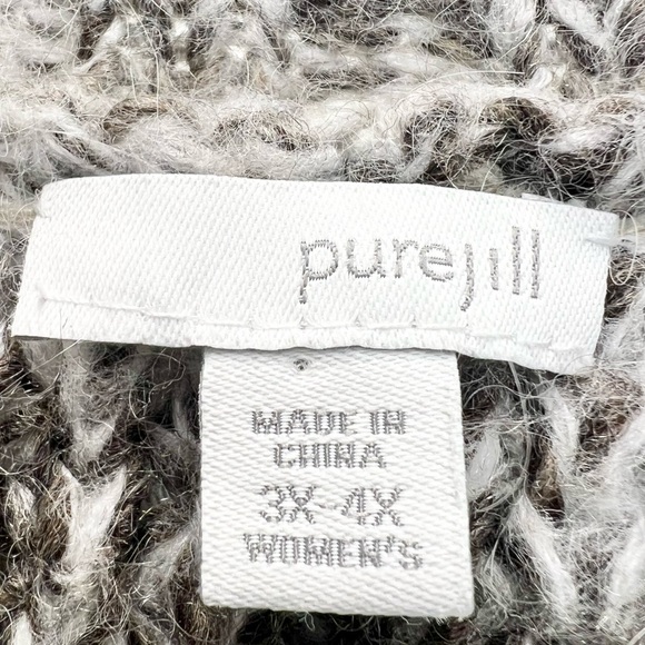 Pure J. Jill Wool Mohair Blend Poncho Vest Size 3X 4X Oversized Boxy Chunky Knit - Picture 7 of 8
